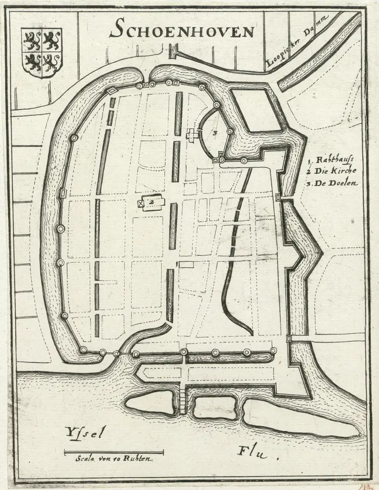 Voorbeeld van de oude kaart