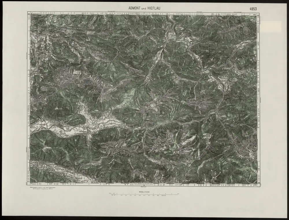 Voorbeeld van de oude kaart