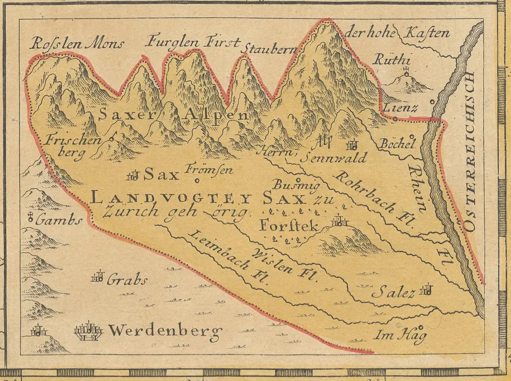 Voorbeeld van de oude kaart