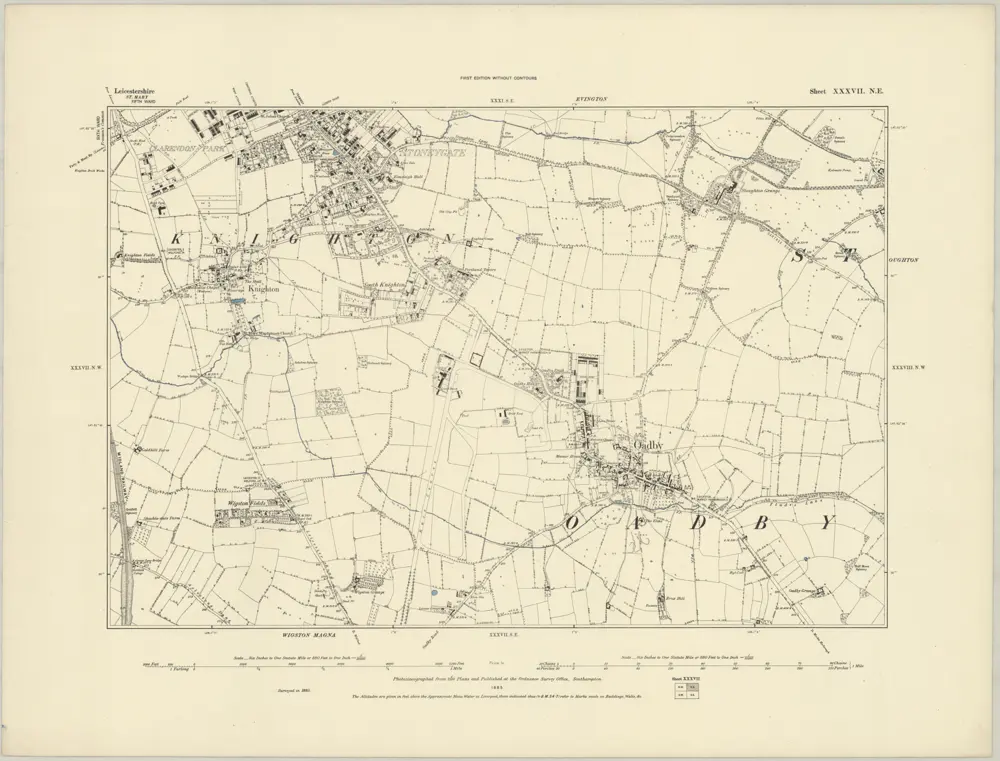 Voorbeeld van de oude kaart