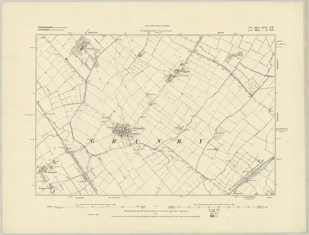 Voorbeeld van de oude kaart