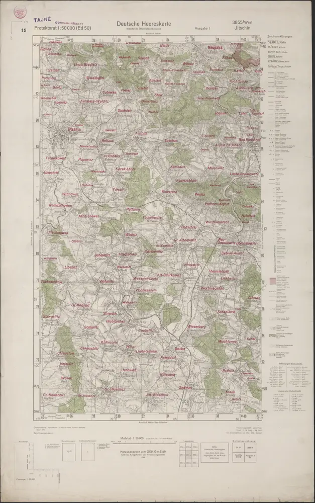 Voorbeeld van de oude kaart