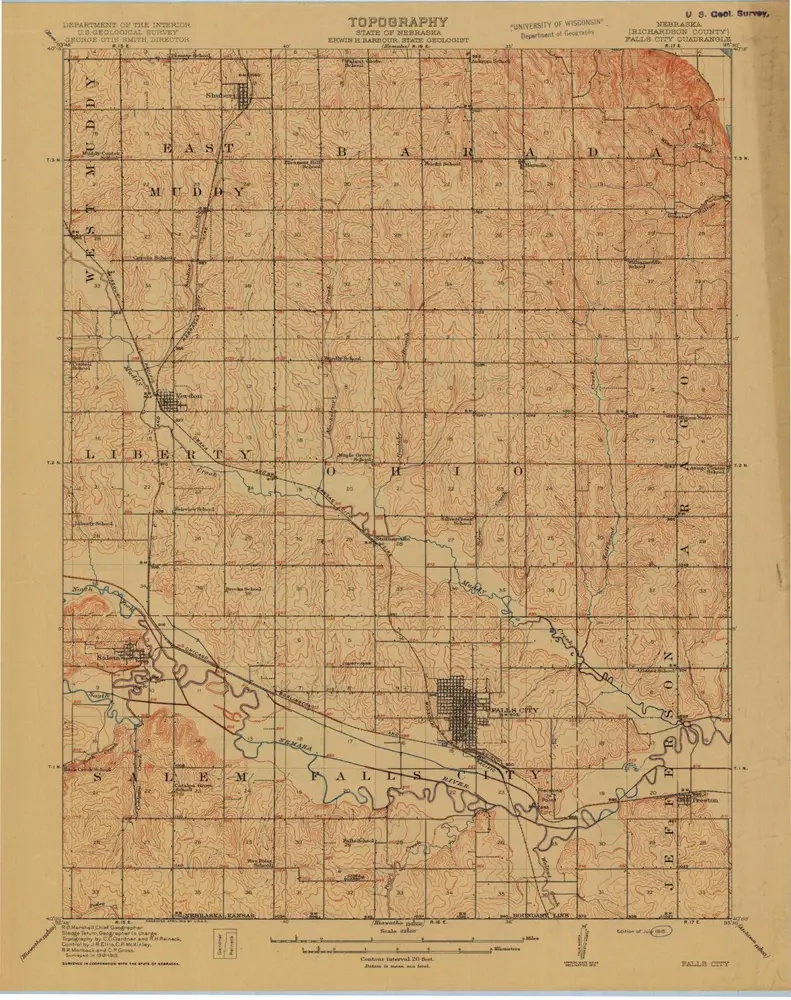 Voorbeeld van de oude kaart