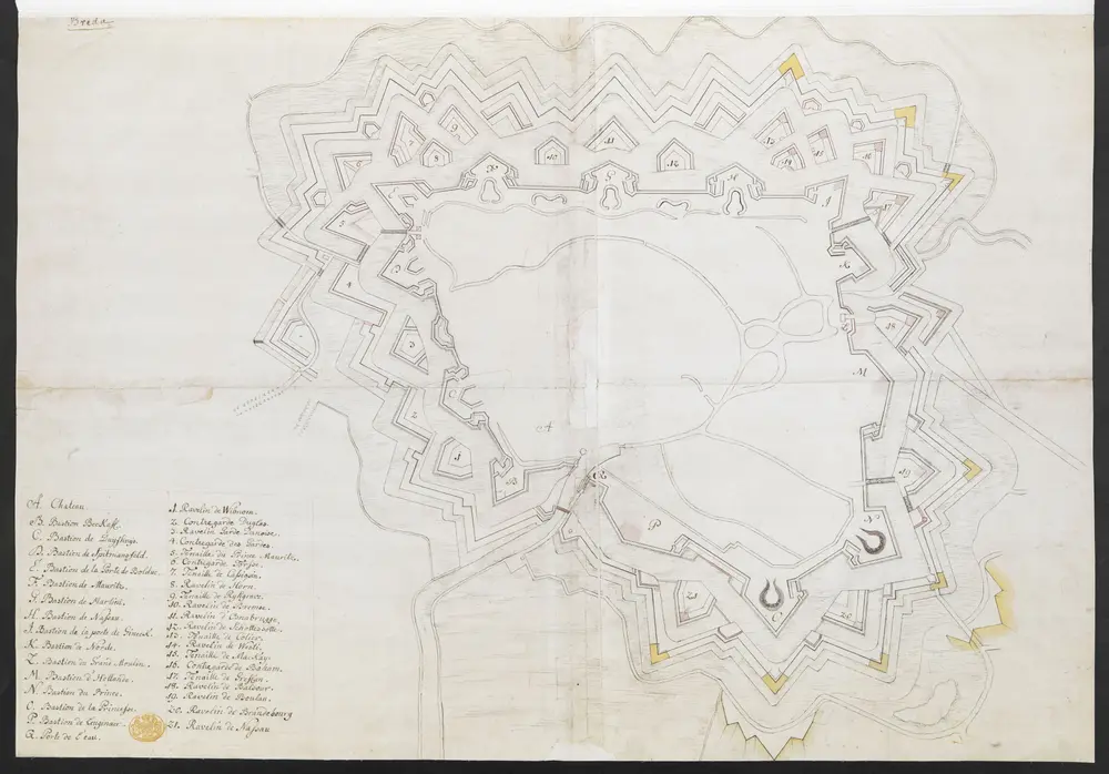 Voorbeeld van de oude kaart