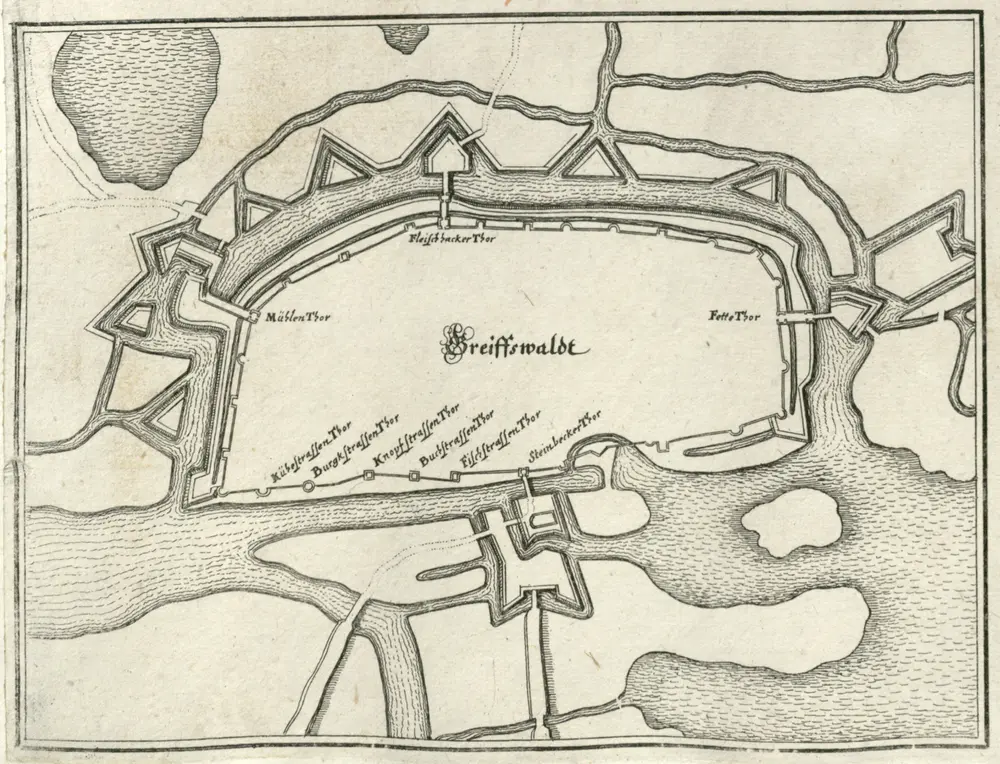 Voorbeeld van de oude kaart