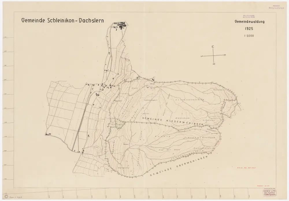 Voorbeeld van de oude kaart