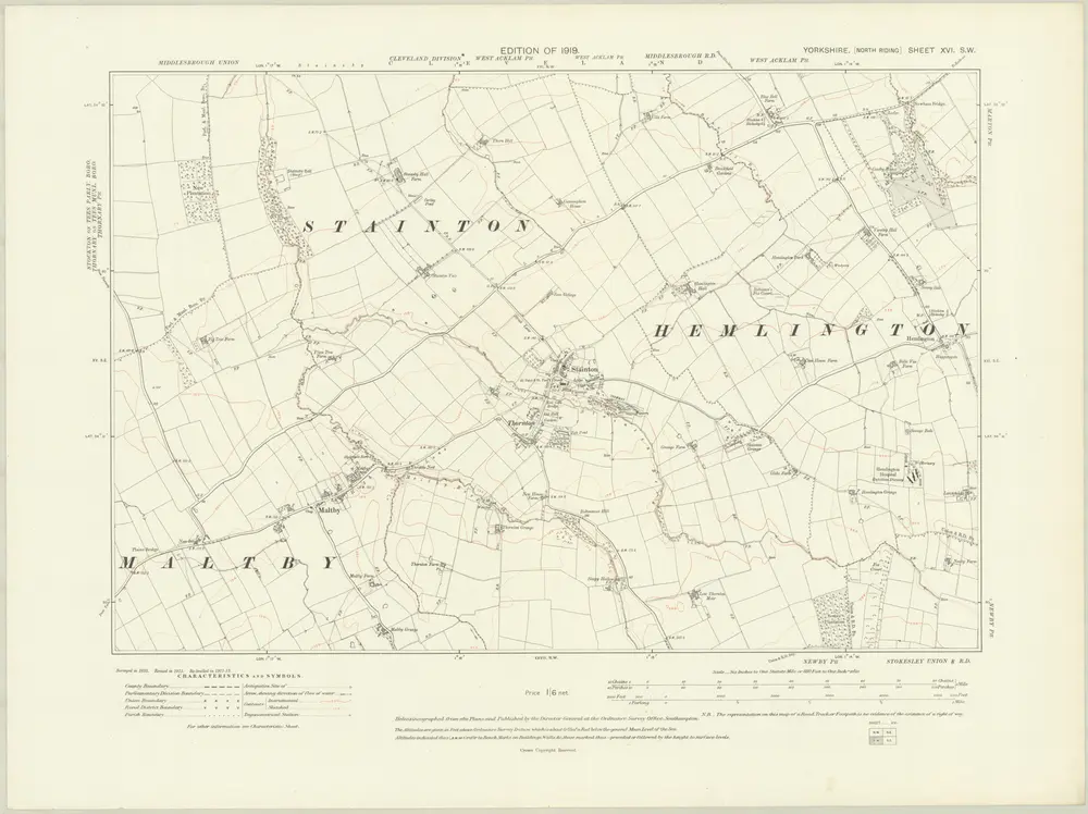 Voorbeeld van de oude kaart