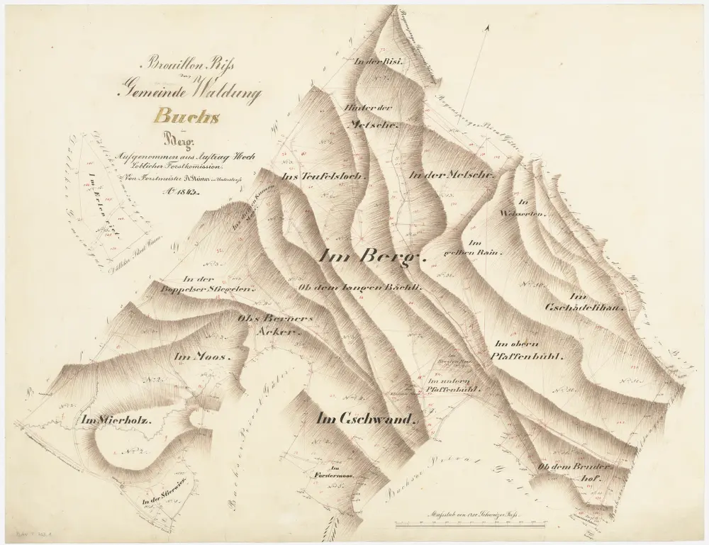 Voorbeeld van de oude kaart