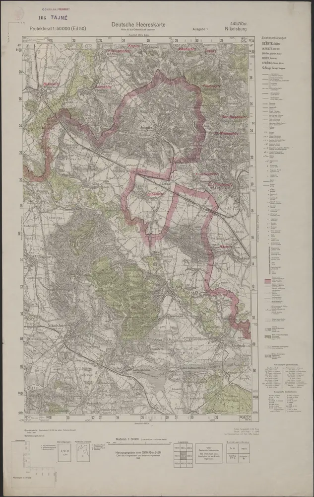 Voorbeeld van de oude kaart