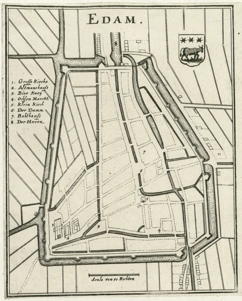 Voorbeeld van de oude kaart