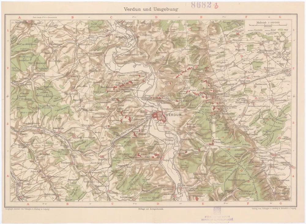 Voorbeeld van de oude kaart