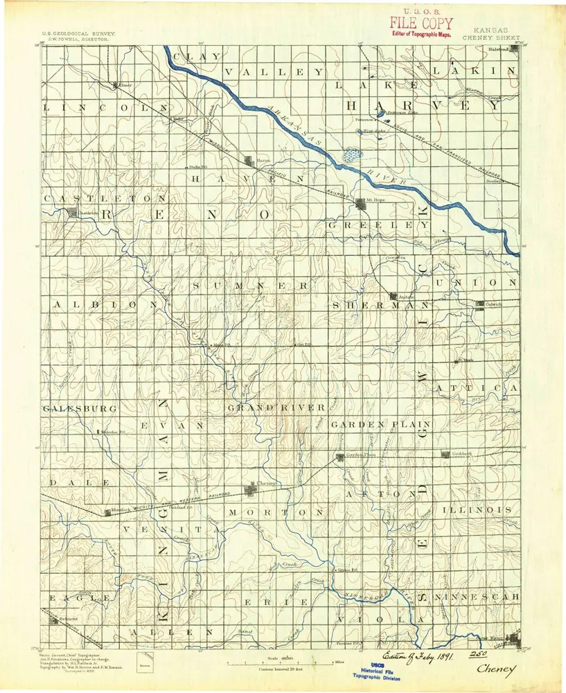 Voorbeeld van de oude kaart