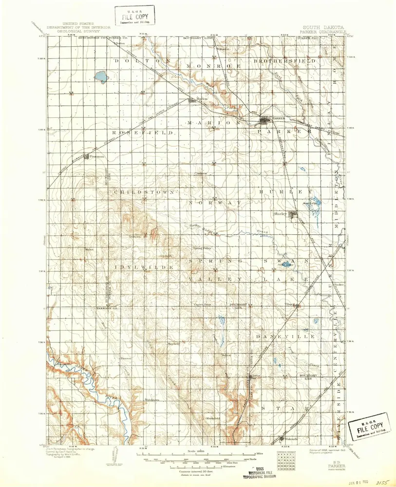 Voorbeeld van de oude kaart