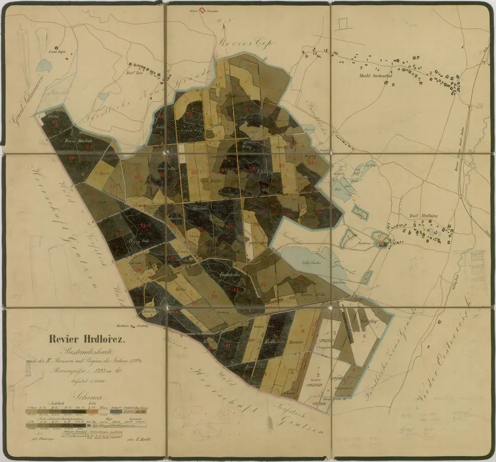 Voorbeeld van de oude kaart