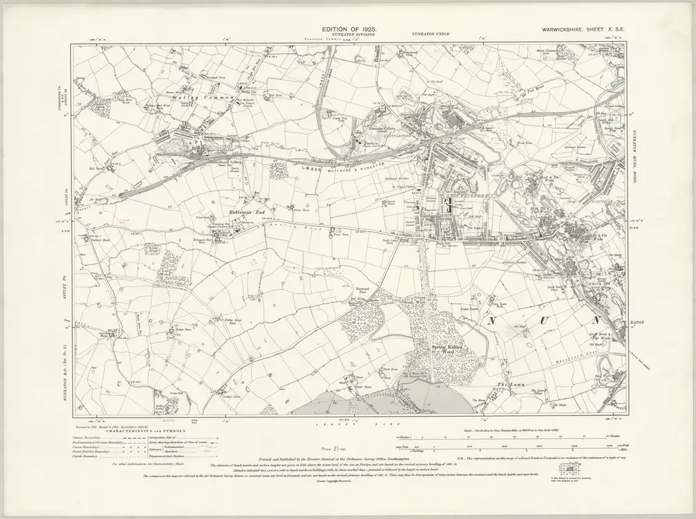 Voorbeeld van de oude kaart