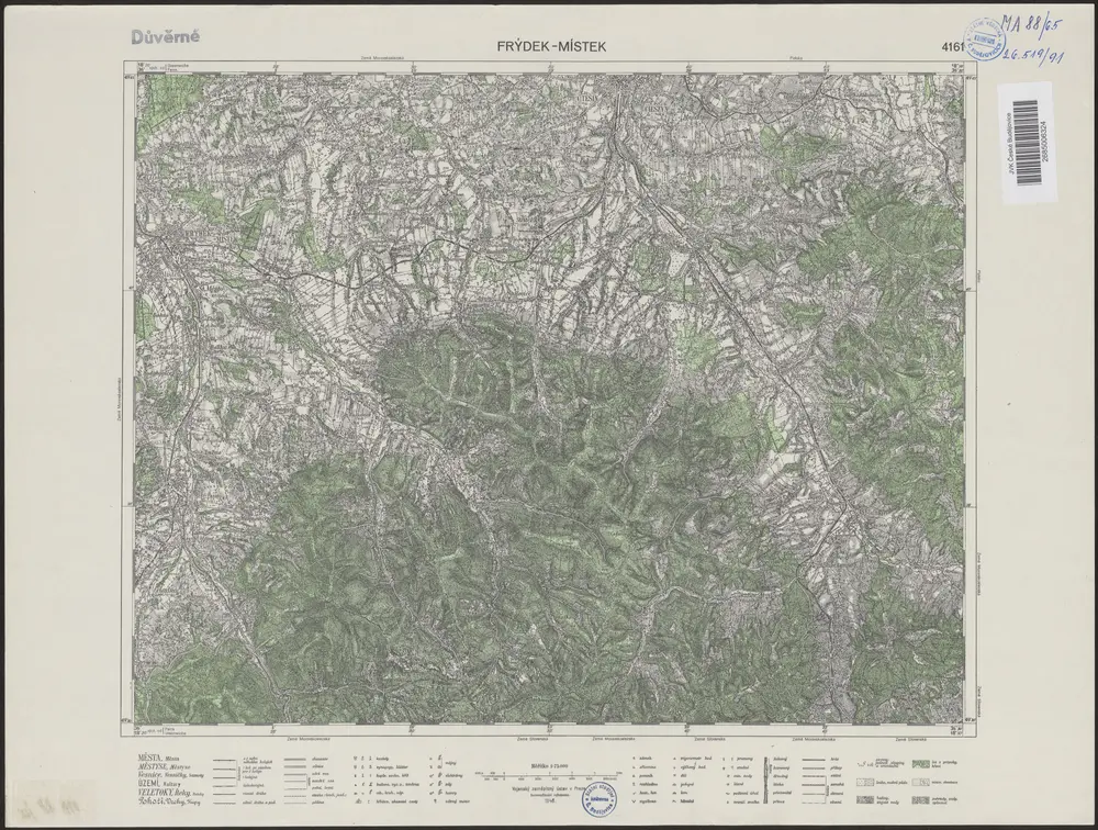 Voorbeeld van de oude kaart