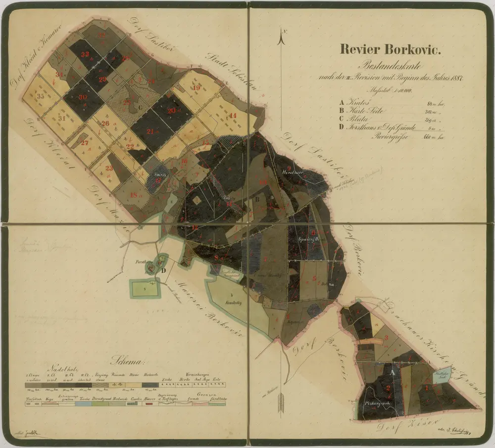 Voorbeeld van de oude kaart