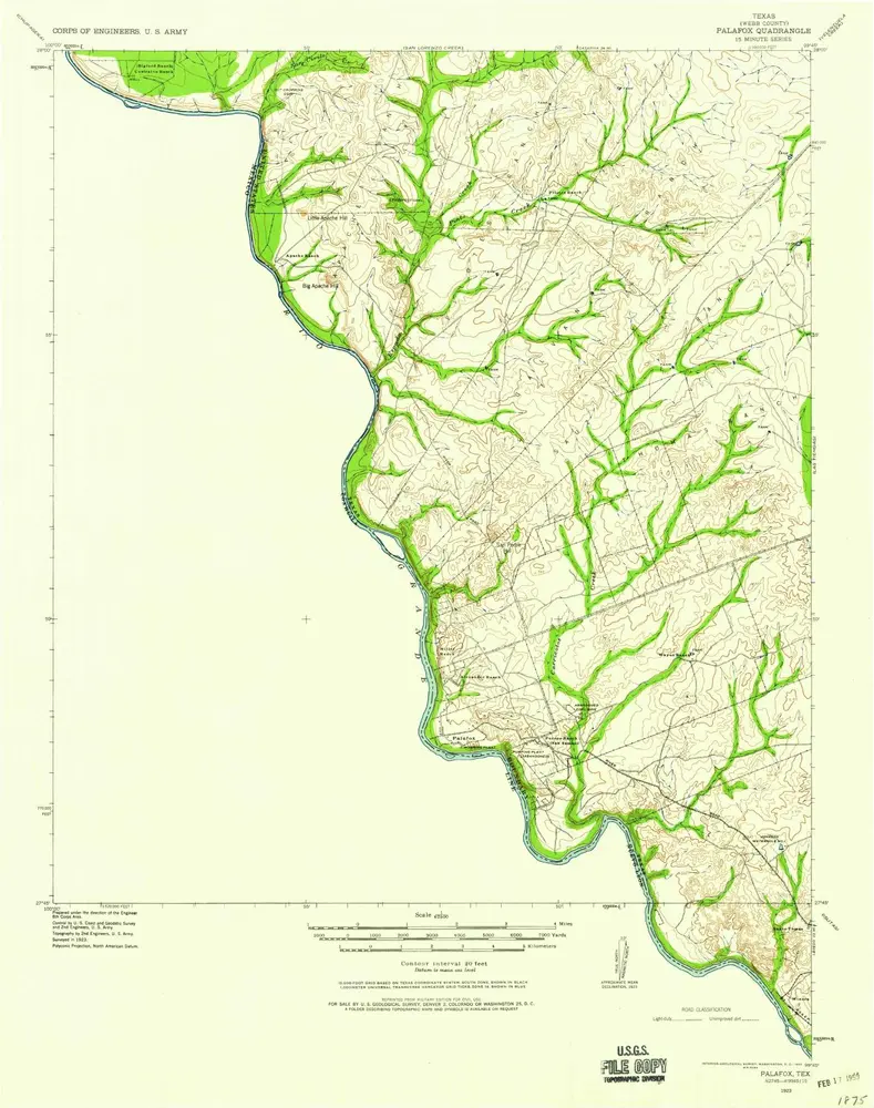 Voorbeeld van de oude kaart