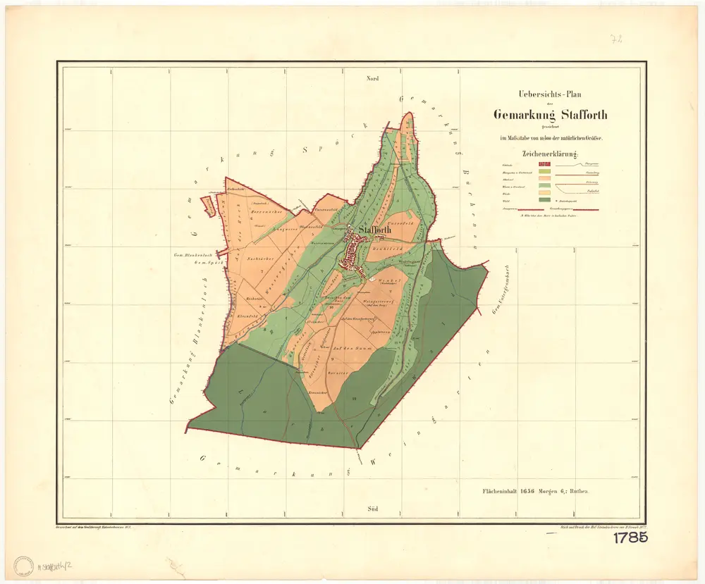 Voorbeeld van de oude kaart