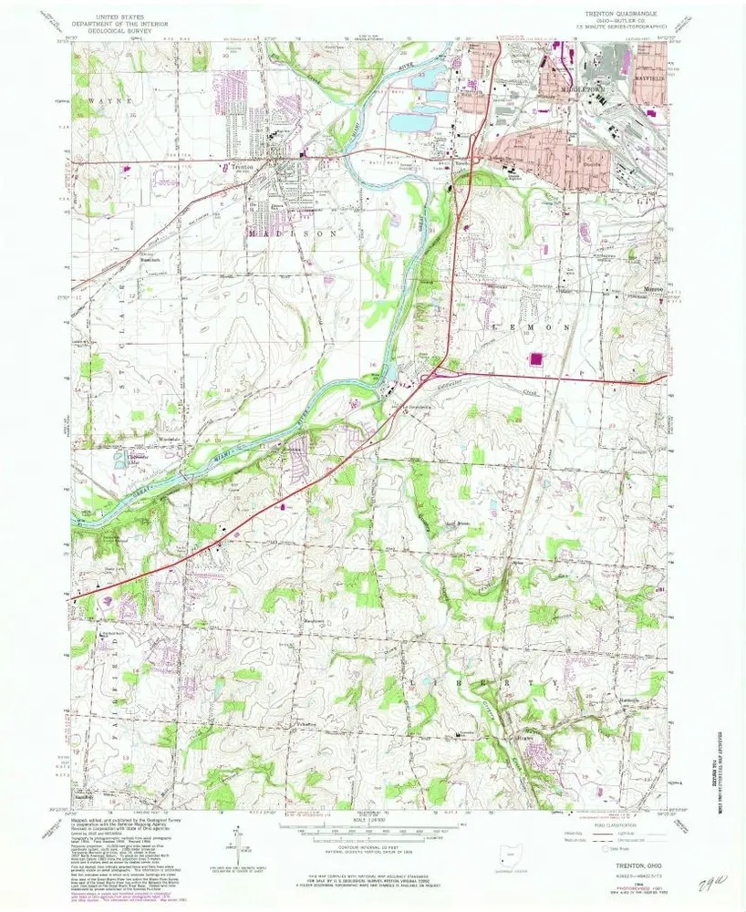 Voorbeeld van de oude kaart