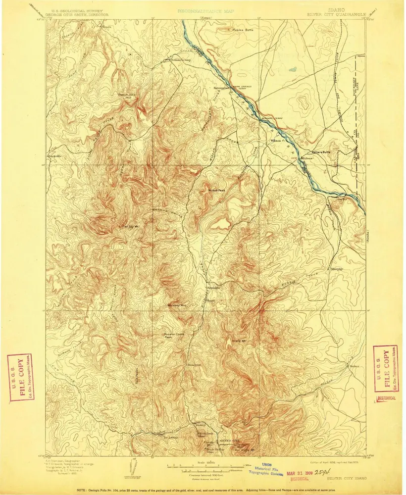 Voorbeeld van de oude kaart