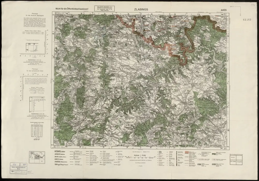 Voorbeeld van de oude kaart