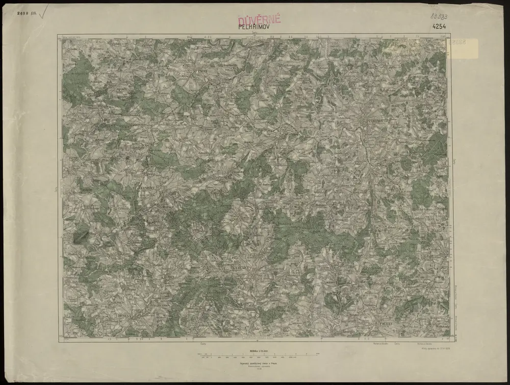 Voorbeeld van de oude kaart