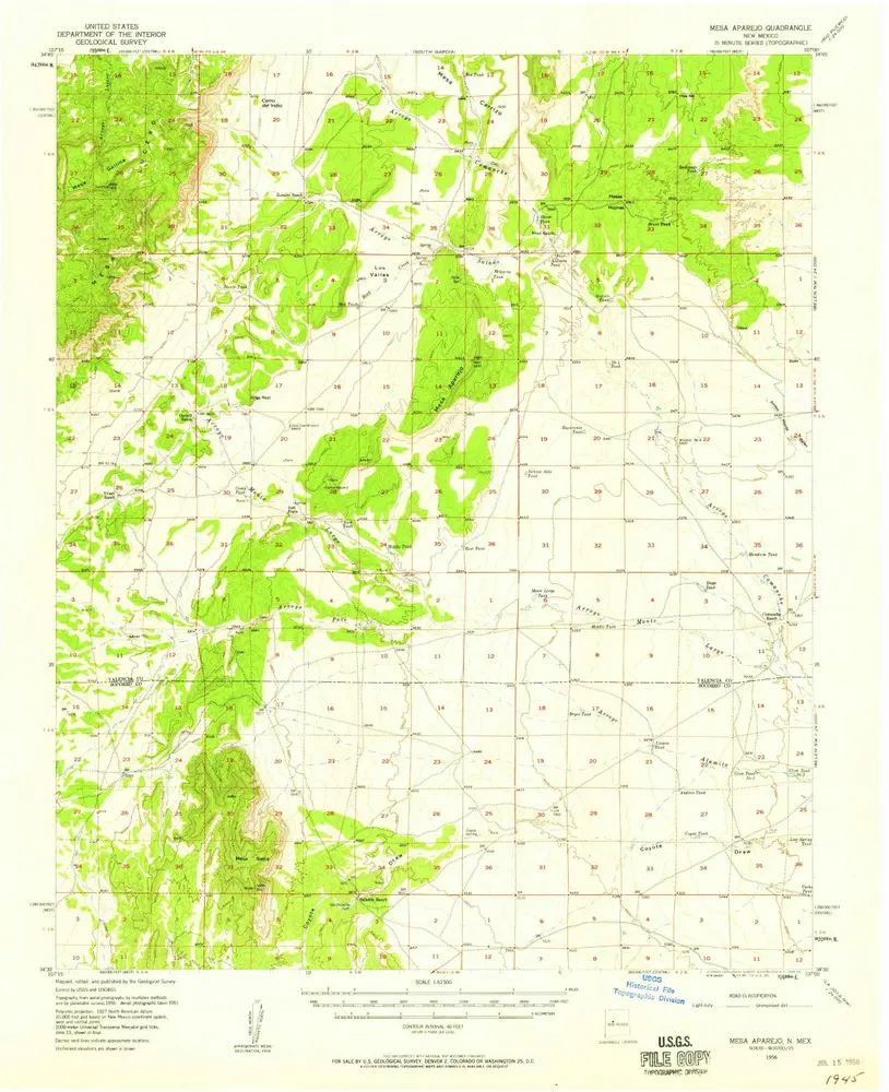 Voorbeeld van de oude kaart