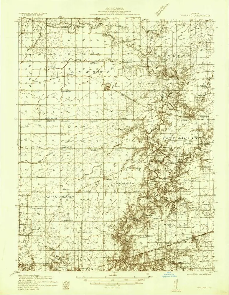 Voorbeeld van de oude kaart