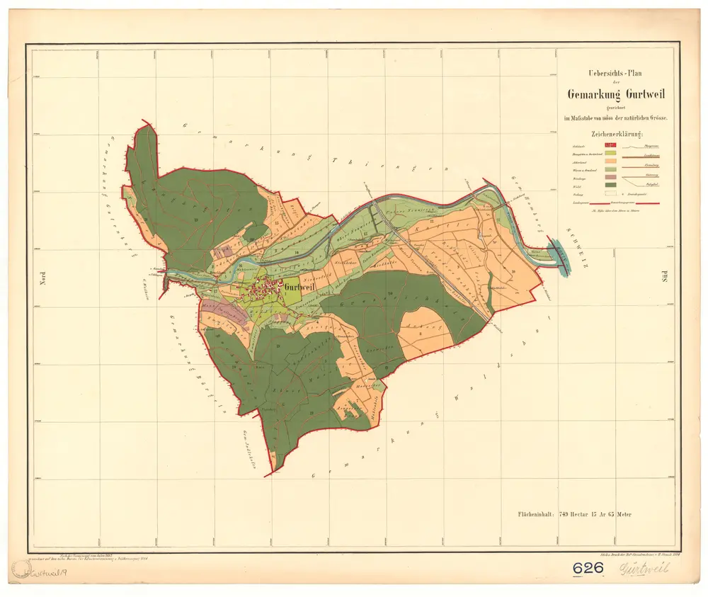 Voorbeeld van de oude kaart