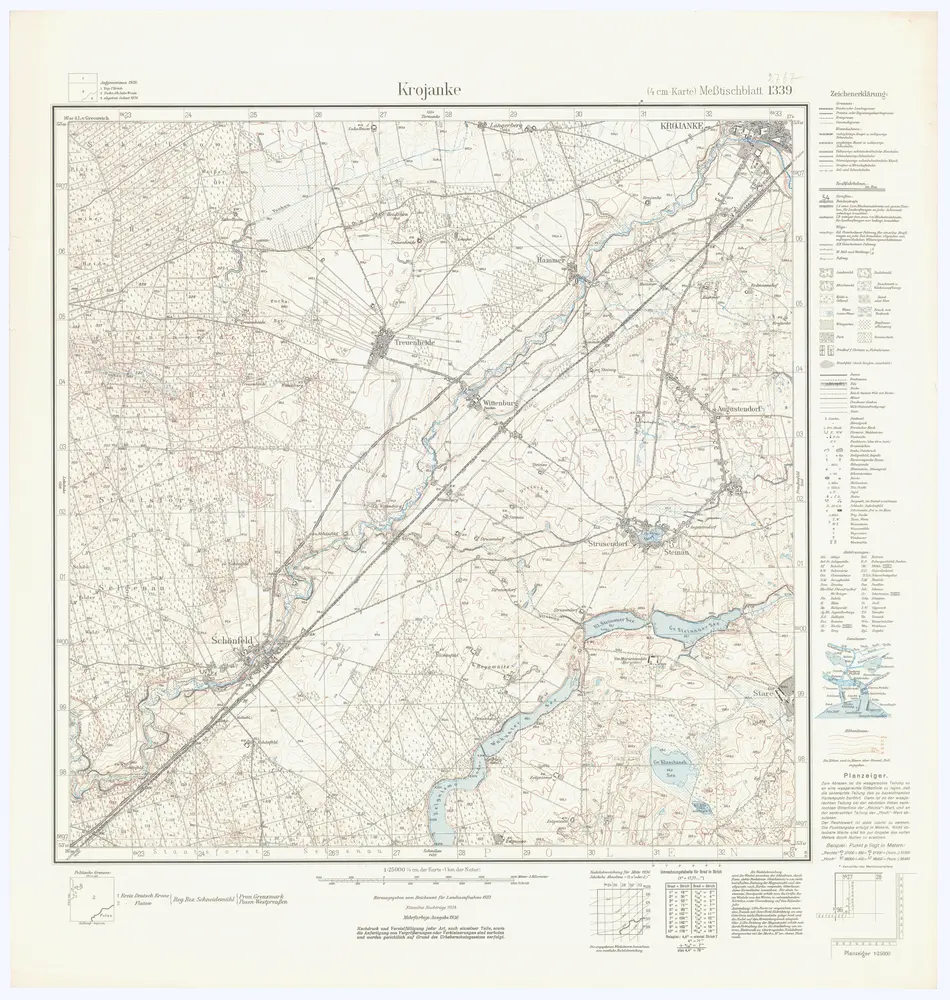 Voorbeeld van de oude kaart