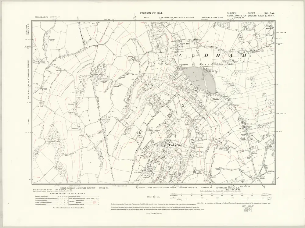 Voorbeeld van de oude kaart