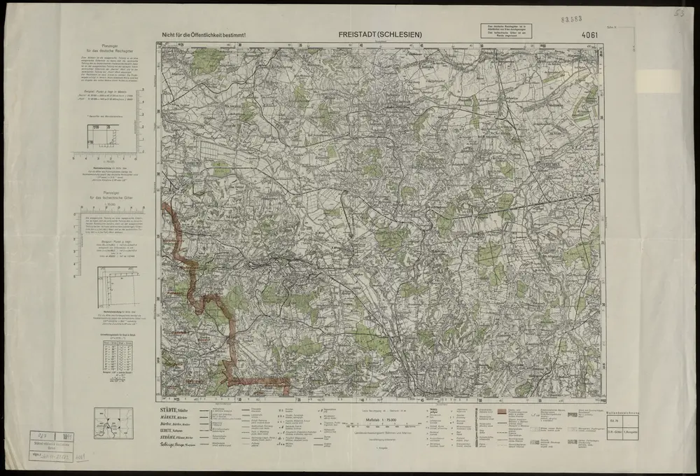 Voorbeeld van de oude kaart