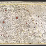 Partie Meridionale DU DUCHÉ DE BRABANT. qui compr. Les Quartiers de Louvain, Brusselles et Malines. = Partie Occidentale du DUCHÉ de BRABANT, qui comp: une Partie de l'Eveshé: de Liege. &c: