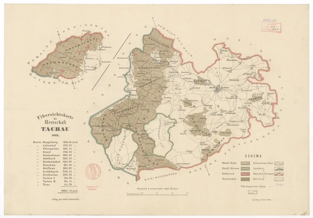 Voorbeeld van de oude kaart