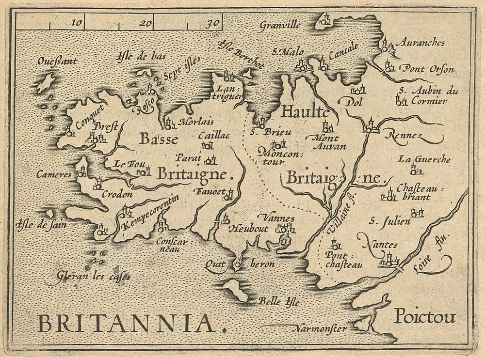 Voorbeeld van de oude kaart