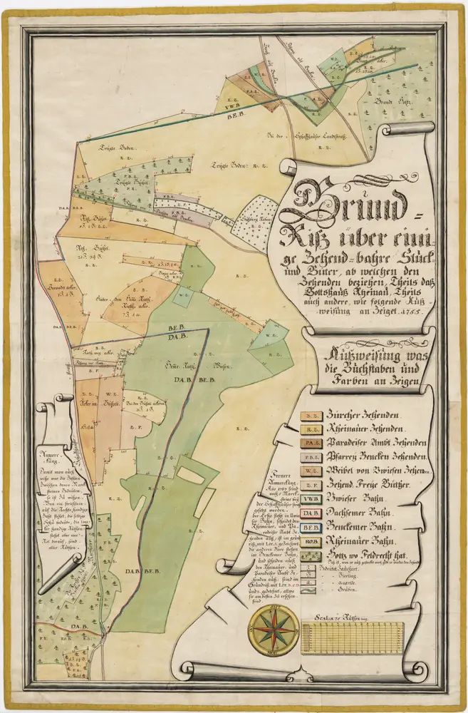 Voorbeeld van de oude kaart