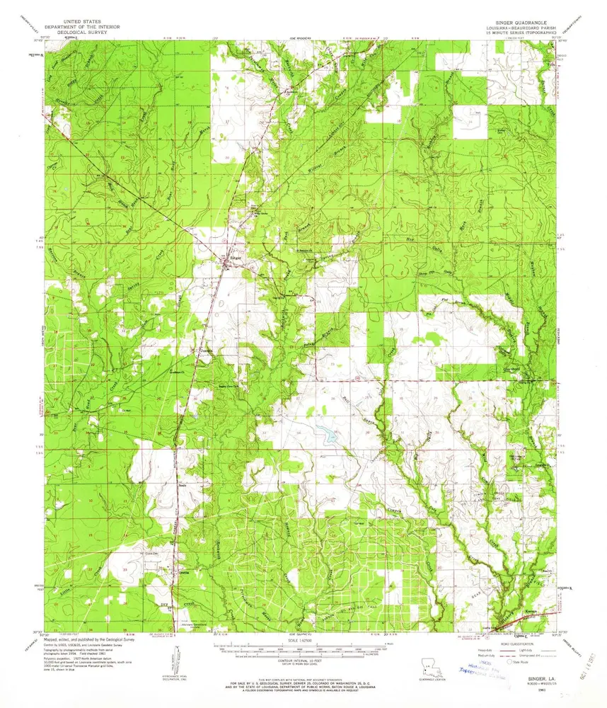 Voorbeeld van de oude kaart