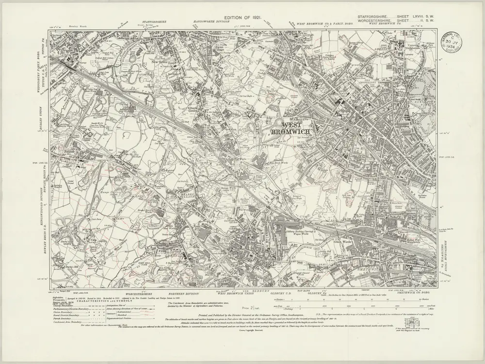 Voorbeeld van de oude kaart