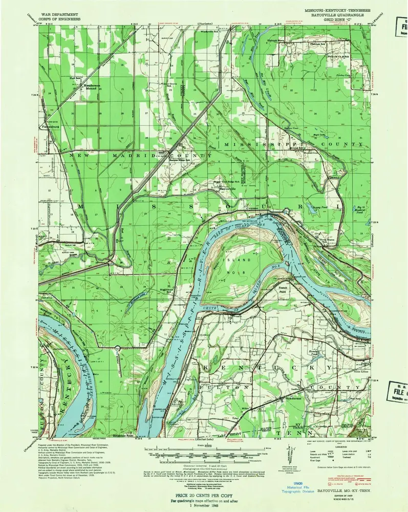 Voorbeeld van de oude kaart