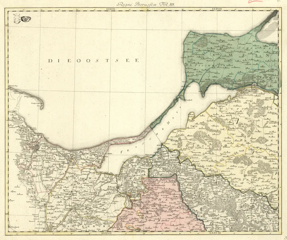 Voorbeeld van de oude kaart