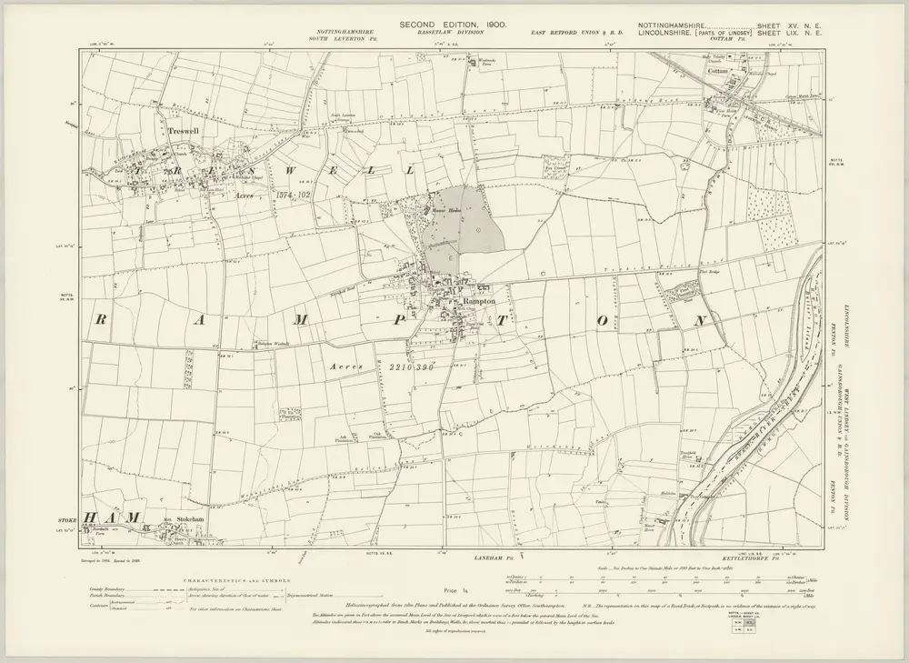 Voorbeeld van de oude kaart