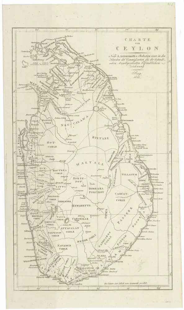 Voorbeeld van de oude kaart