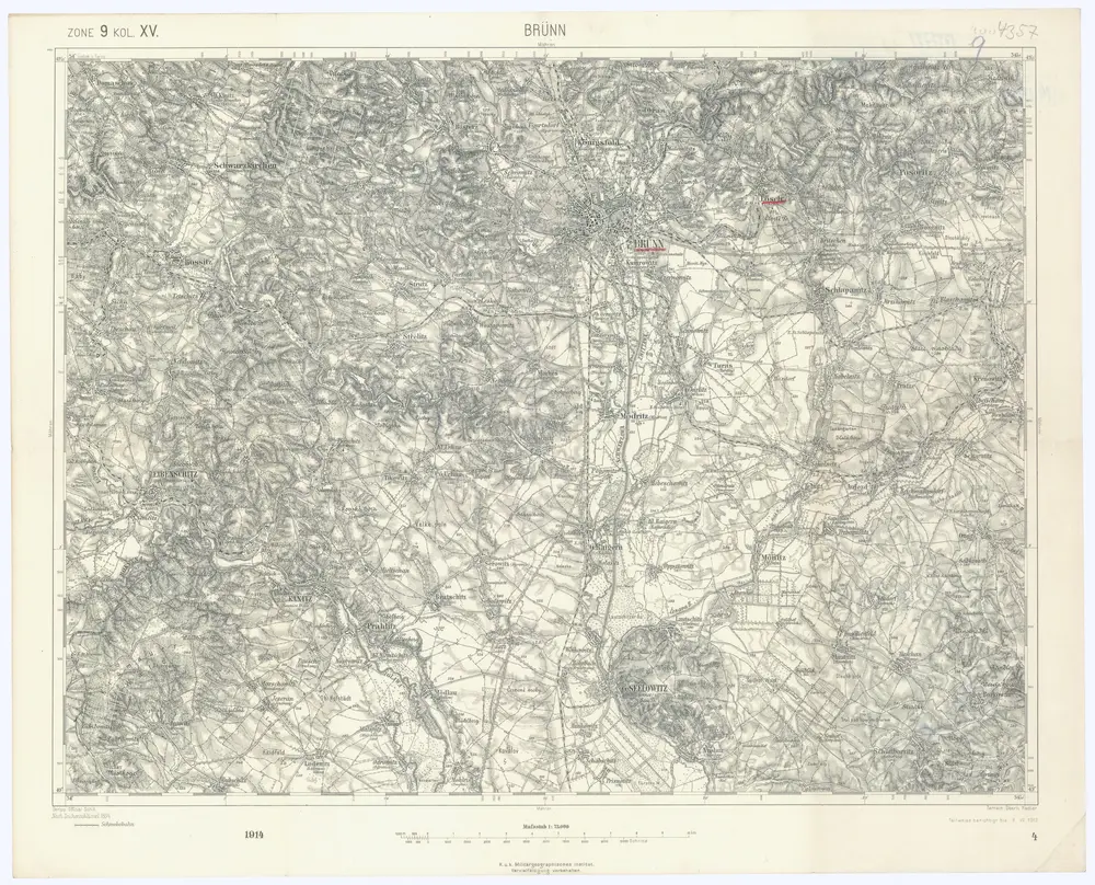 Voorbeeld van de oude kaart