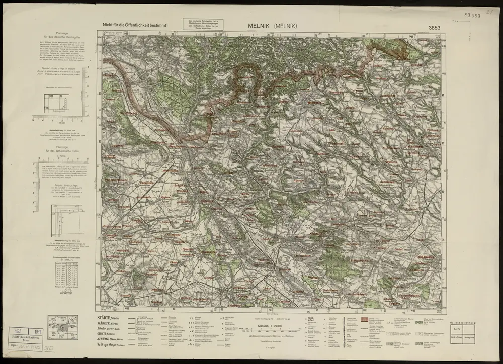 Voorbeeld van de oude kaart