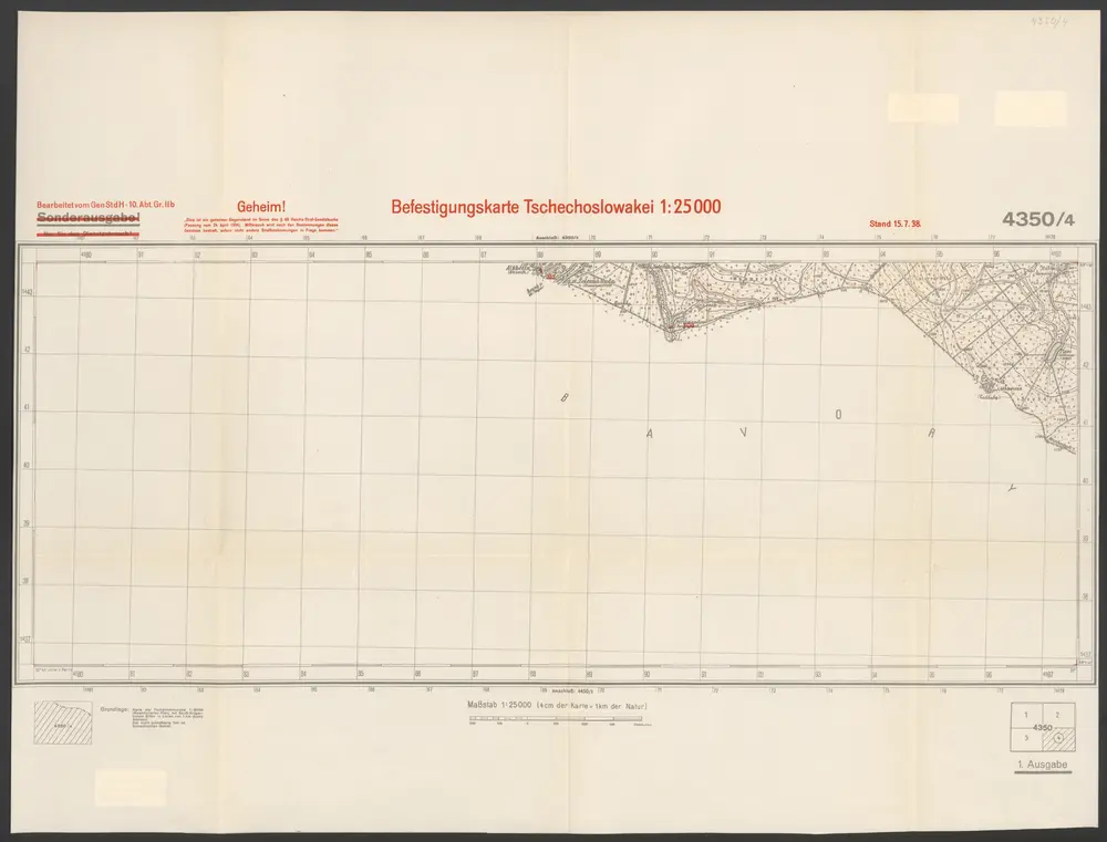 Voorbeeld van de oude kaart