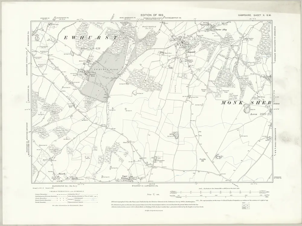 Voorbeeld van de oude kaart