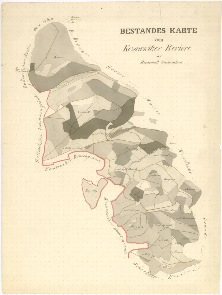 Voorbeeld van de oude kaart