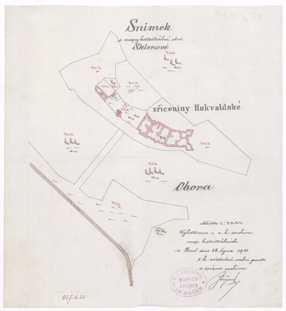 Voorbeeld van de oude kaart