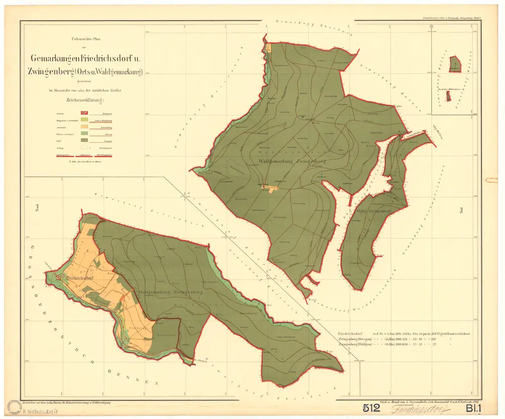 Voorbeeld van de oude kaart